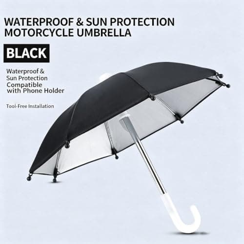 Mobile Phone Sun Umbrella Suction Cup Base Foldable Anti Glare Rainproof For Smartphone Tablet Car Bike Beach Camping Outdoor Travel — view 5