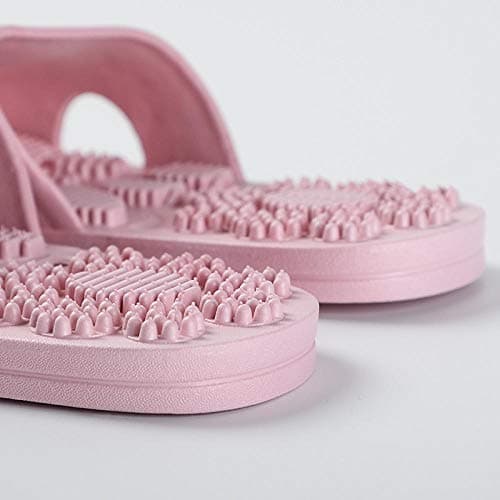 Nwarmsouth Casual Anti-Slip Floor Sandals,Home non-slip slippers, soft sole massage sandals-leather powder_UK6-UK6.5,Slim Glamour Flip Flops — view 5