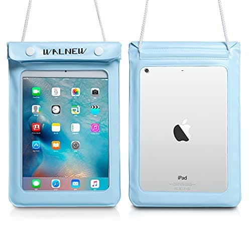WALNEW Universal Waterproof eReader Protective Case Cover for Kindle Colorsoft Signature Edition/7'/6.8'/6' Kindle 2024/Oasis/Kindle Fire 7,iPad Mini,Kobo Clara/Nia and More,Lightblue — view 3