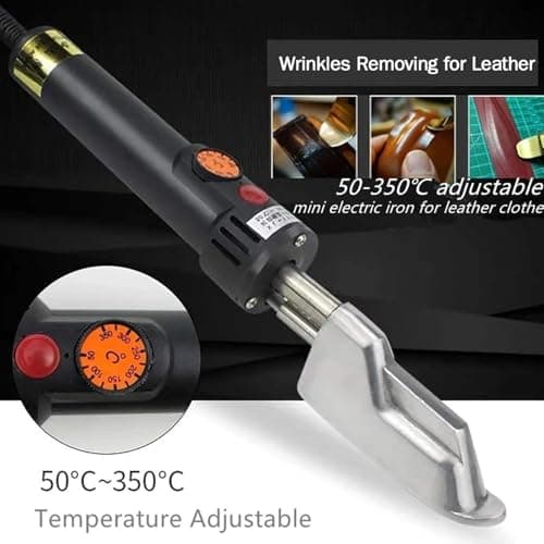 Electric Leather Iron, Crafts Quilting Small Iron For, Digital Display Mini Temperature 50-350℃ Adjustable, for Craft Leather Repair Shoes Bag Crease Removal — view 6