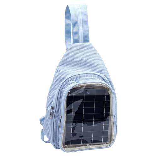 XUMIUZIY 20W Solar Backpack Light Blue Hiking Camping Travel Power — view 2