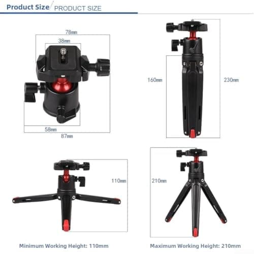 Lightweight Phone Tripod Stand 23cm Travel Ready(Tripod Kit) — view 6
