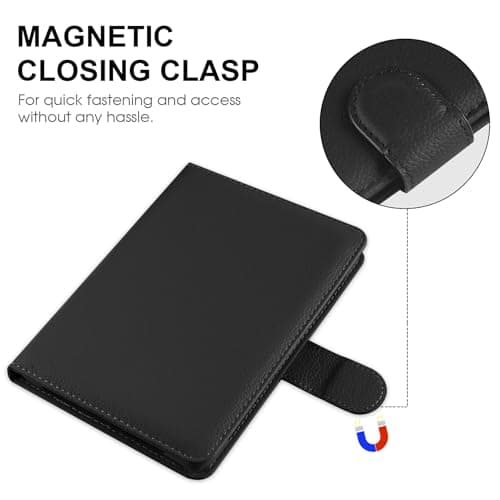 HoYiXi Universal Case for 6-inch Kindle eReader Compatible with Kobo/Voyaga/Pocketbook/Tolino E-book reader,6'' eReader Protective Cover with Built-in Card Slot,Black (Black, 6 inch) — view 4