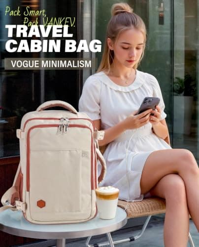 VANKEV 45x36x20 Easyjet Cabin Bag Underseat Travel Backpack Hand Luggage — view 2
