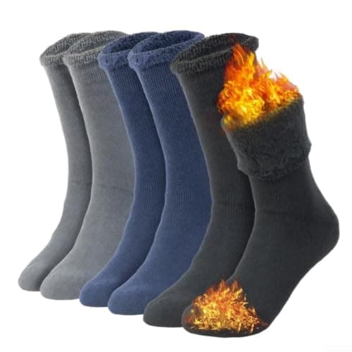 Women's Thermal Boot Socks 3 Pairs Warm Snow for trek Women's(black) — view 2