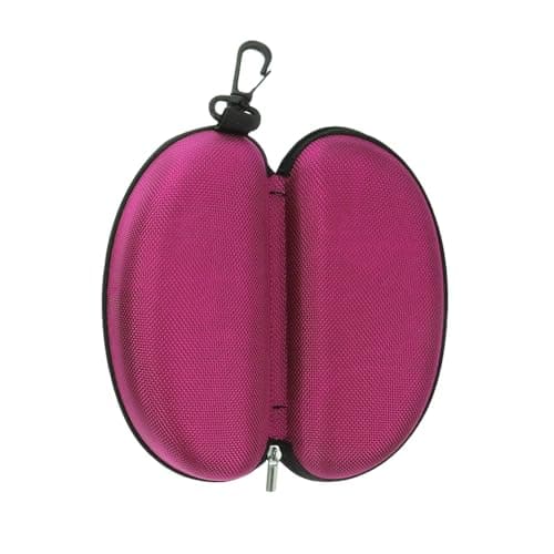 SteelFever 3pcs Sunglasses Case, Portable Travel Zipper Hard Shell Eyeglasses Case with Plastic Hook Scratch Resistant Glasses Organiser Box (Orange Rose Red Purple) — view 5