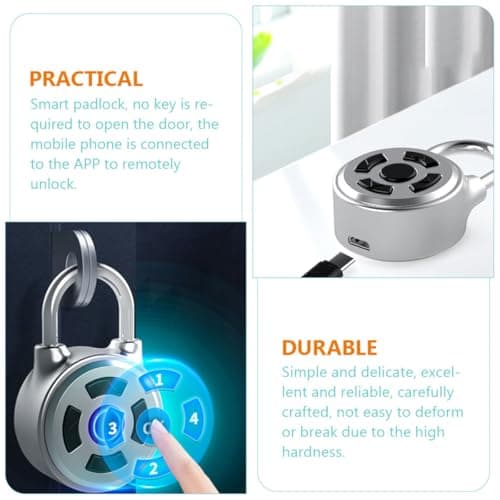 Hohopeti Smart Wireless Padlock with Keypad Password for Gym Locker, Luggage, and Outdoor Gate Lock, App-Controlled Combination Lock for Secure Travel and Home Use — view 5