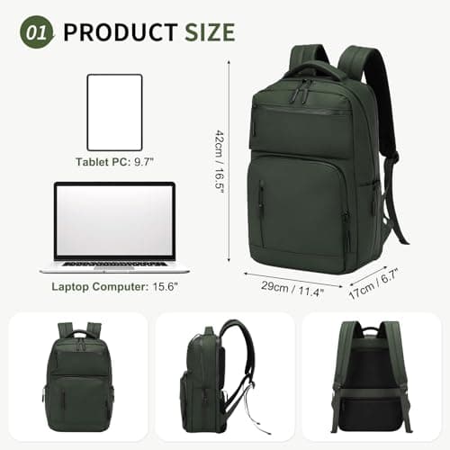 SUIKIHUM Laptop Backpack for Men,Flight Approve Daypack Anti-Theft Rucksack — view 3