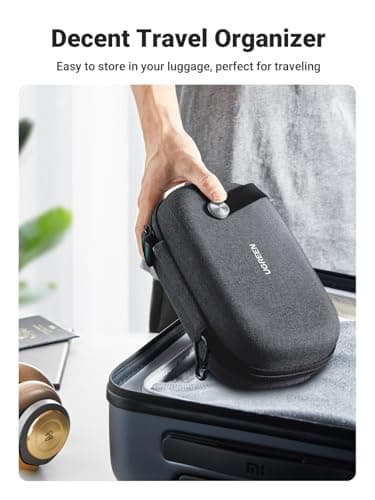 UGREEN Travel Accessories Tech Pouch Electronics Cable Organiser Bag Black — view 5