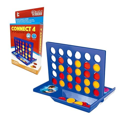 Ram® Travel Size 4 IN A Row Game Mini Board Game 42 Counters — view 2
