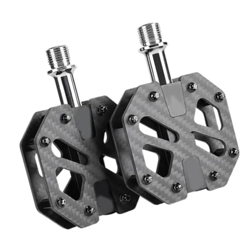 Kelvix Road Bike Step Set for Trail Travel, Carbon Weave Pair with Contact Teeth, Metal Shaft, 3 Bearing Hub and 9/16 Thread Fit for Daily Use