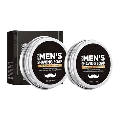 2PCS Shaving Soap for Men, Shaving Cream for Traditional Wet Shave