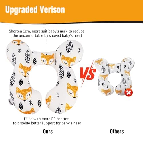KAKIBLIN Baby Neck Pillow, Upgraded Baby Support Pillow, Babies Head Pillow — view 5