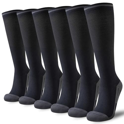 Niorasen Compression Socks for Women Men 20-30mmHg, 3 Pairs Flight Socks
