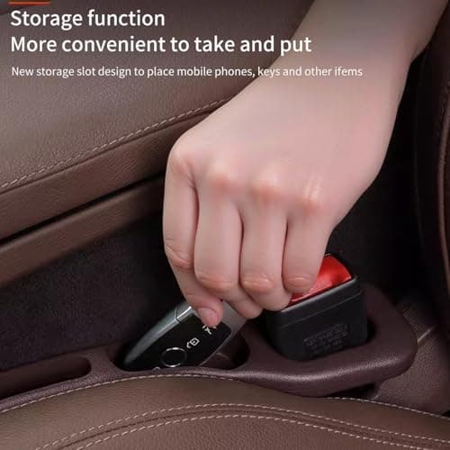 Vehicle Mounted Gap Leak Proof Filling Strip, Car Seat Gap Filler, Car Gap Filler Organizer, Car Seat Gap Plug with Phone Holder, Auto Side Seat Gap Filler Organizer for Car SUV Truck Seat (Beige) — view 5