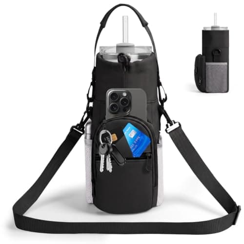 Vicloon Water Bottle Carrier Bag with Shoulder Strap, Fits up to 40oz