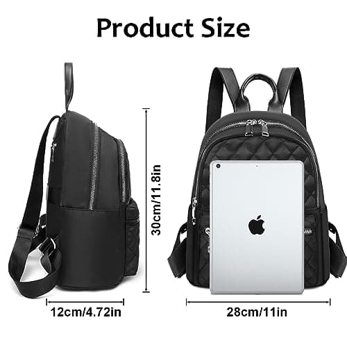 Aucuu Backpack Womens, Fashion Ladies Backpack, Lightweight Nylon Casual Rucksack, Small Daypack School Bag, Anti-Theft Travel Backpack for Women & Girls — view 2