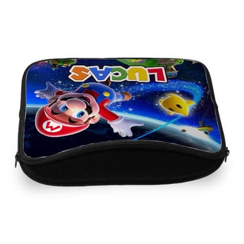 Personalised ANY NAME Ma-rio funny Video Gamer, Gaming Enthusiast Gift for Kids,Back to School, Laptop Sleeve/Cover. (14") — view 2