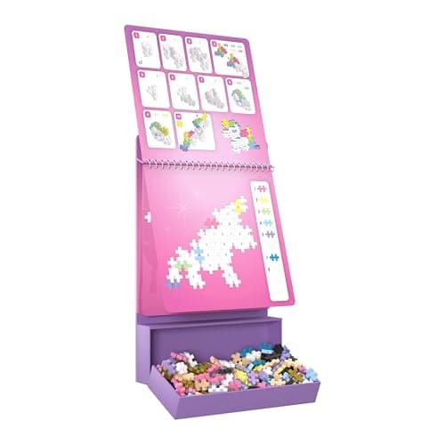 PLUS PLUS Travel Toys - Building Blocks Puzzle Play, Ideal Train, Car, or Plane Activities for Kids, 12 Pages with 125 Pieces in Attached Storage, Girls and Boys Toys Age 5 Plus - Fairy Tale — view 3