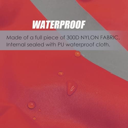 LICQIC Waterproof Rain Cover for Backpack, S (30-40L), Red — view 3