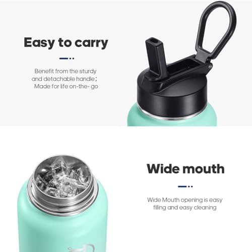 HydroPal Vacuum Insulated 500ml Stainless Steel Water Bottle with Dual Lids — view 4