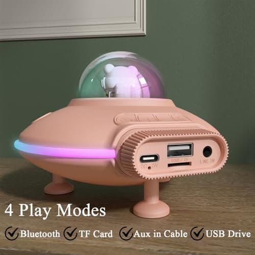Caulikine Bluetooth Speaker Gifts for Girls Night Light — view 6