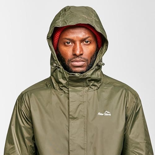 Peter Storm Men’s Parka In A Pack with Adjustable Hood, Waterproof, Breathable, Lightweight & Packable Raincoat, (UK, Alpha, L, Regular, Regular, Khaki) — view 5