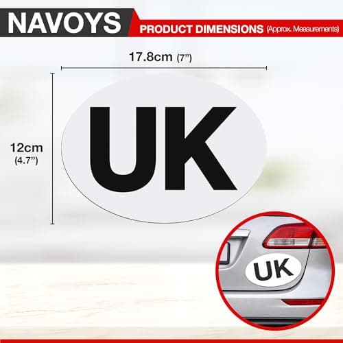 Navoys UK Magnetic Car Sticker for Europe, 1 Pack, EU Road Travel — view 3