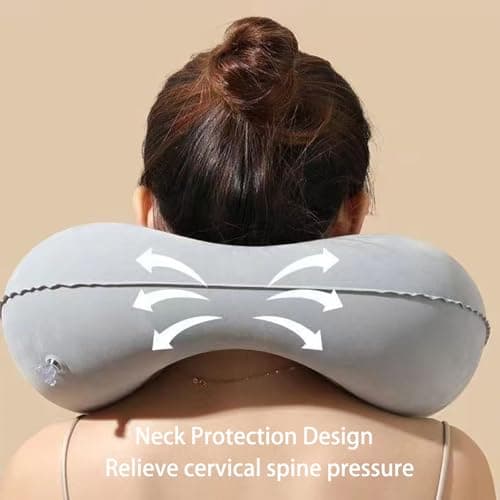 Jidyllic Inflatable Travel Pillow,Neck Pillow For Travel Neck Support Pillow Inflatable U Shape Pillow Travel Neck Pillow with Pressing Inflation Pump Suitable for Sleep Rest — view 6