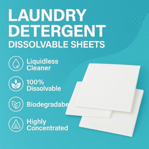 Eco-Friendly Laundry Detergent Sheets 30 Sheets (Up to 60 Washes) – Customizable for Smaller Loads, Convenient, and Optimal Cleaning for a Greener Laundry Routine — view 2
