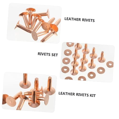 Tofficu 10 Sets Leather Rivets Kit Alloy Metal Leather Rivets for Luggage and Bag Repair Rustproof High Strength with Easy Installation Bag Fasteners — view 4