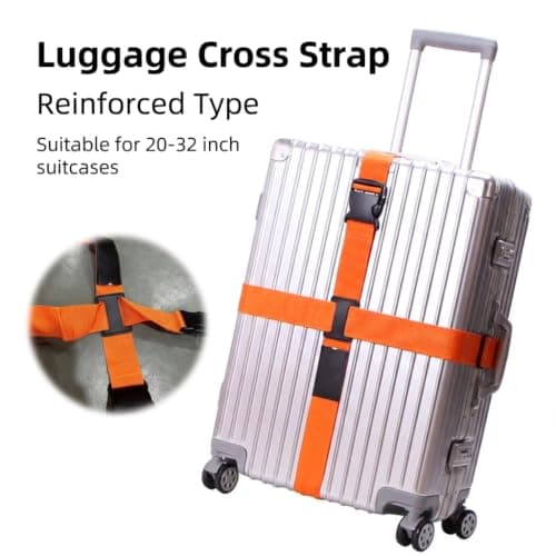 4Pcs Travel Luggage Straps - 2Pcs Cross Luggage Straps + 2Pcs Bag Straps — view 3