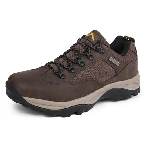 CC-Los Men's Waterproof Walking Work Shoes Non-Slip Durable Soft Toe Hiking