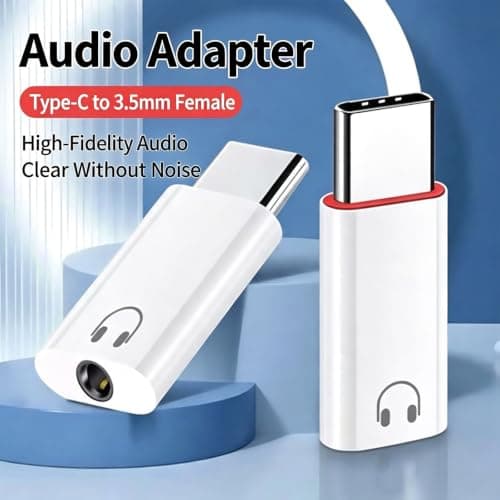 USB C Earphone Port Adapter for Daily Playback, Whitehead — view 4