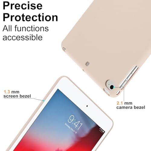 Compatible with iPad mini 5 2019/Mini 4 3 2 1 Case 7.9 Inch, Slim & Light Flexible TPU Silicone Soft Skin Cover - Shockproof Protective Case (Beige, for iPad mini 2nd/3rd/4th/5th Gen 7.9") — view 3
