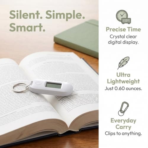 TOYANDONA Keychain Digital Watch Silent Led Keyring Watch Mini Digital Pocket for Students Lanyard for Backpack and Everyday Carry 1 X Keychain Pocket — view 5