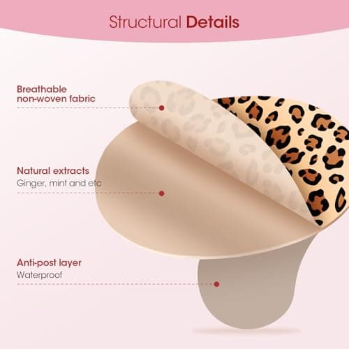 MQ Motion Sickness Patches-33 Count,Travel Sickness Patches Non-Drowsy,Fast Acting & Long Lasting 72H,Sea Sickness Patch for Cruise,Car, Air Travel,Leopard Pattern — view 3