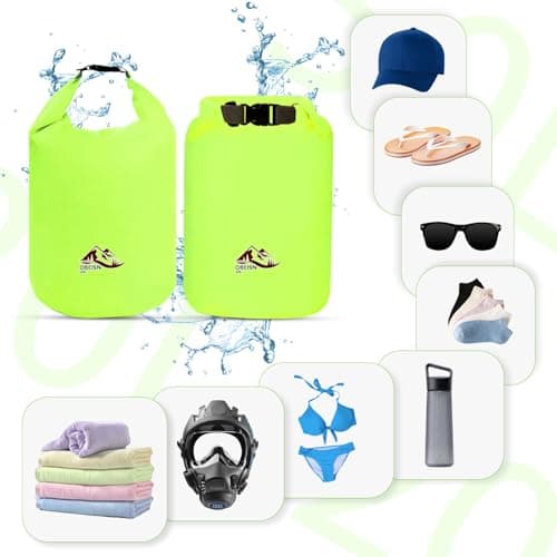 OBEISN 2Pcs 20L Dry Bags Waterproof Set, Lightweight Waterproof Dry Bags, Ultimate Dry Sack, Waterproof Bag, Rucksack Liner, Canoe Sack, Stuff Sacks for Kayaking Rafting Boating Hiking Camping Travel — view 5
