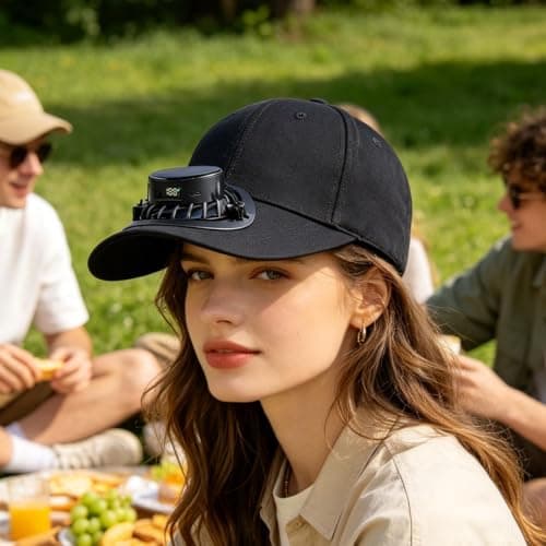Sun Hat With Fan - Detachable Digital Display USB Rechargeable Protection — view 3