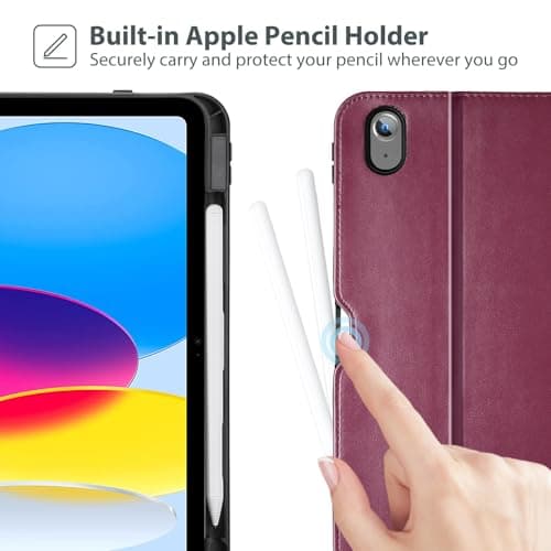ProCase Leather Case for iPad A16 11th Gen 2025/10th Gen 2022 -Berrypurple — view 4
