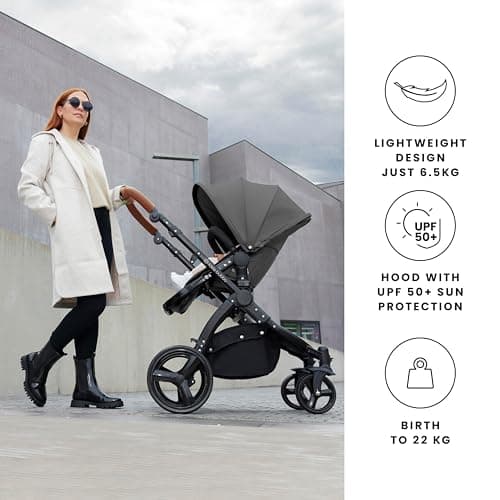 Stomp Urban 3in1 Travel System with Astral Car Seat (Charcoal Grey) — view 4