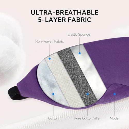 Mavogel Cotton Sleep Mask with Updated Bending Nose Design, 100% Handmade — view 6