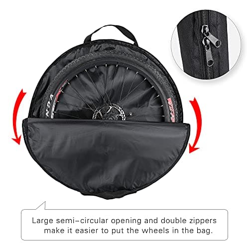 UBORSE Bike Wheel Bag - 29'' Soft Mountain & Road Bike Wheelset Carrier — view 5