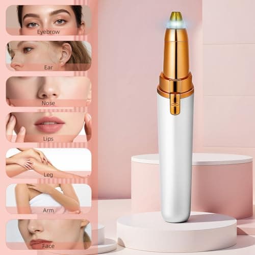 AYBUY Eyebrow Trimmer for Women,Rechargeable Eyebrow Shaper, White — view 6