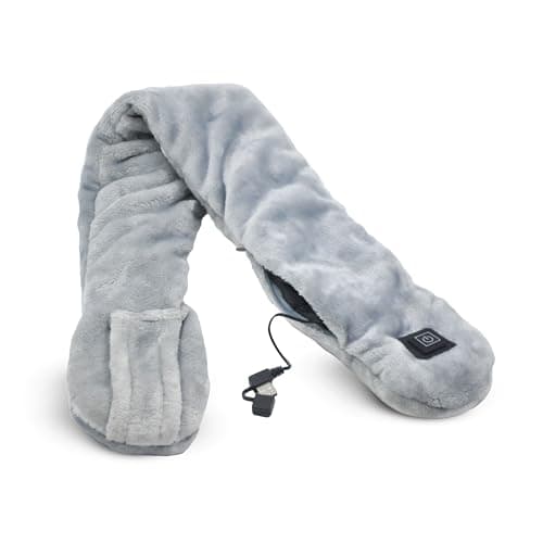 WELL BEING #Selfcare Adjustable Heated Fleece Travel Scarf USB Powered Three Levels of Heat — view 4