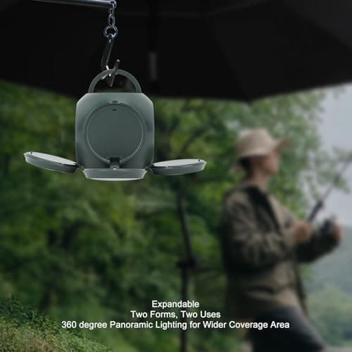 Fauitay LED Portable Camping Light USB Rechargeable 10000mAh Power Bank Expandable 360 Degree Lighting with Strong Beam for Tent Flashlight Emergency Hiking Fishing — view 4