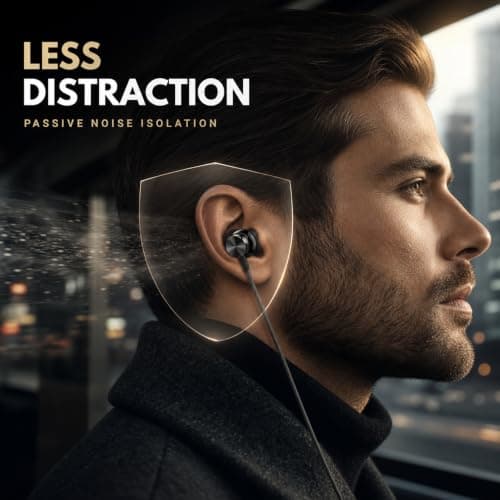 Betron BS10 Earphones Wired In-Ear Headphones, Black — view 3