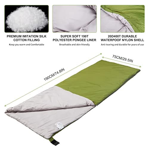 Agemore Ultra-light Compact Envelope Sleeping Bag for Camping — view 5