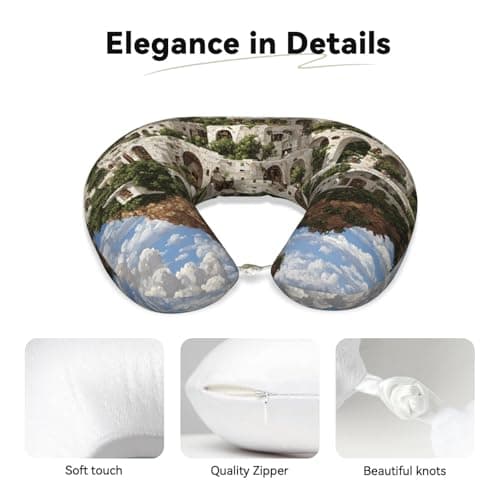 JZSTY Celestial City Memory Foam Travel Pillow Soft Comfortable Full Relaxing Supportive for Car Lunch Break Lumbar — view 4