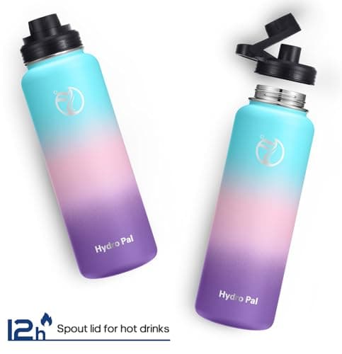 HydroPal Vacuum Insulated 500ml Stainless Steel Water Bottle with Dual Lids — view 4
